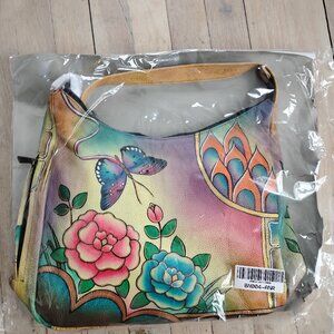 ANUSHKA Hand Painted Leather Hobo